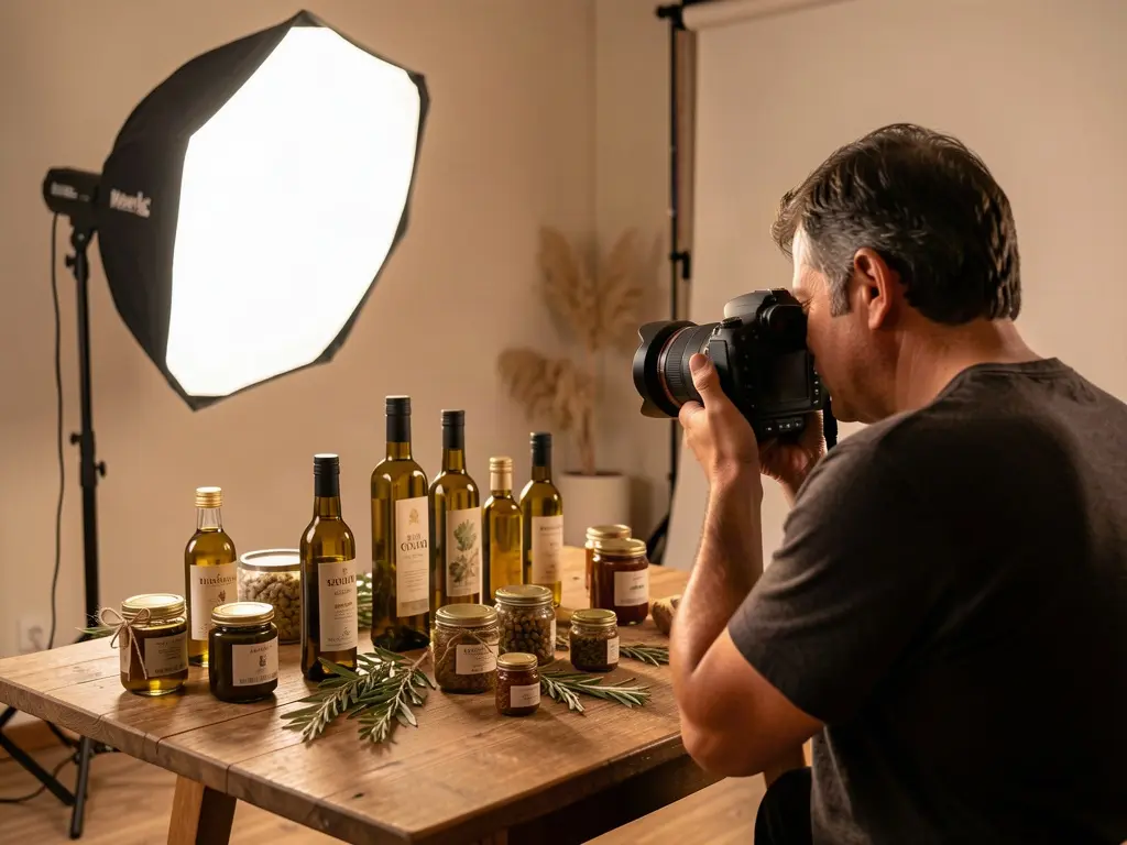 Sesión de fotografía de producto en estudio